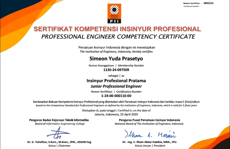 Junior Professional Engineer (IPP)