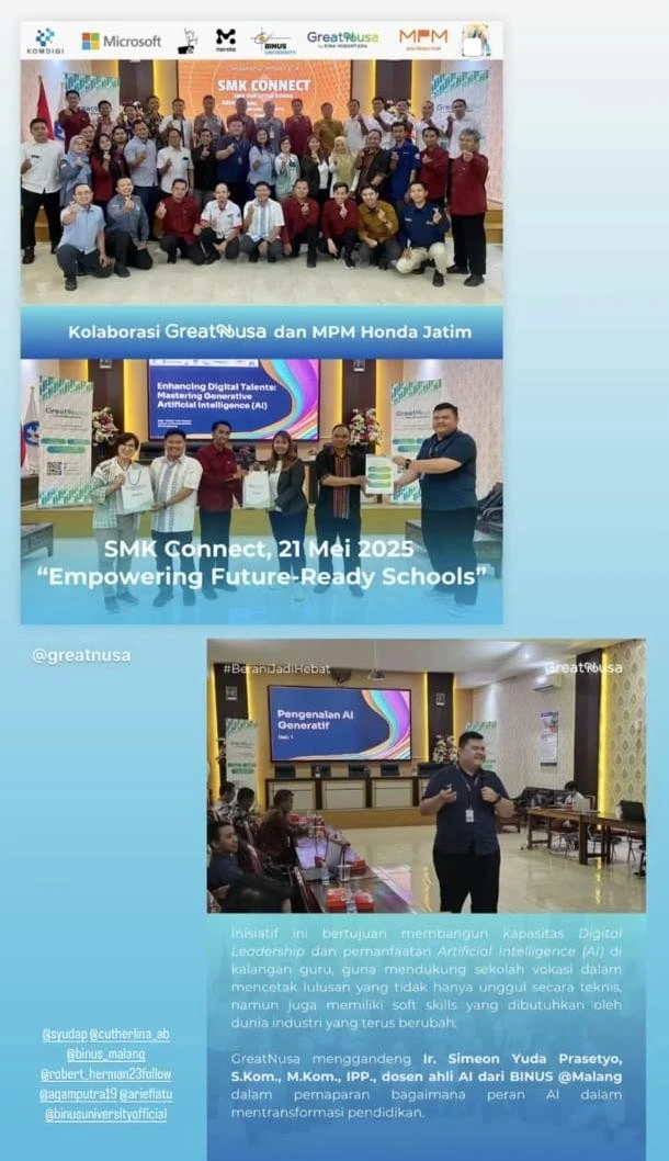SMK Connect with GreatNusa and MPM Honda Jawa Timur